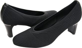 Vaneli Vaneli Darrie Pumps Womens Black Stretch Knit Slip On Block Heel JOBB1958