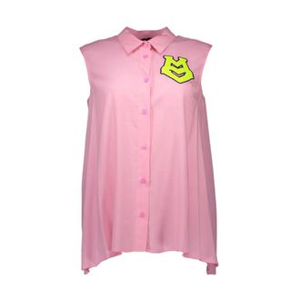 Love Moschino Overhemden, Dames, Roze, XL, Mouwloze Top