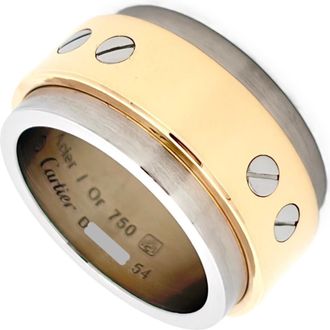 Cartier Yellow Gold (18K) Stainless Steel Band Ring (Pre-Owned)