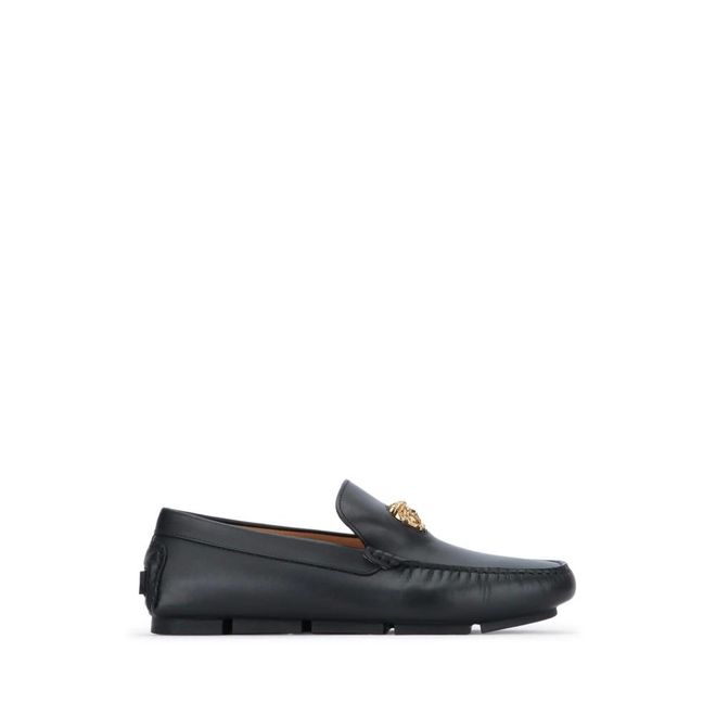 Versace Loafers, male, Black, Size: 7 US Stylish Lace-Up