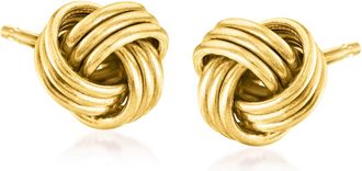 RS Pure by Ross-Simons 14kt Yellow Gold Love Knot Stud Earrings