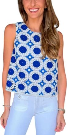 Drew Brayden Top In Blue/white