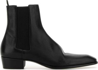 Saint Laurent Cowboy Boots, male, Black, Size: 10 1/2 US Stanton Chelsea Boot