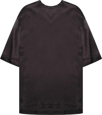 Alysi Satin Tie Detail Draped Blouse