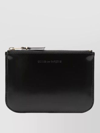 Comme Des Gar&ccedil;ons rectangular pouch logo detail metallic interior zip