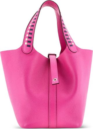 Herm&egrave;s Picotin Lock Bag Tressage Epsom PM bucket bag - Blauw