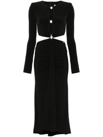 Nissa open-back midi dress - women - Polyester - 36 - Black