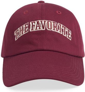 Favorite Daughter The Favorite Adjustable Baseball Cap in Burgundy at Nordstrom