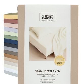 Sch&ouml;ner Wohnen Kollektion Sch&ouml;ner Wohnen S&aacute;bana Ajustable Flat - 1 Unidad 200x200 Cm, Blanco