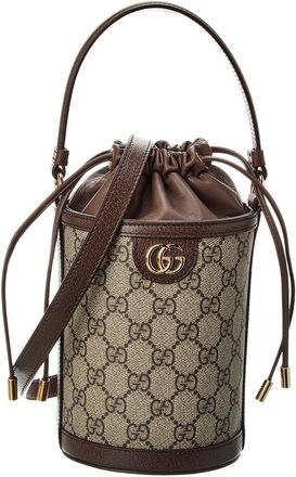 Gucci Ophidia Mini Gg Supreme Canvas & Leather Bucket Bag