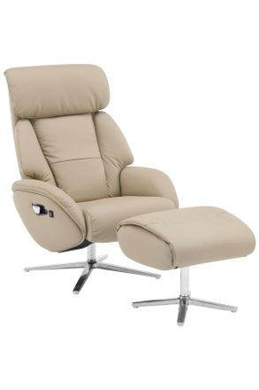 Livetastic Massagesessel, Taupe, Textil, Leder, Echtleder, Rindleder, 76x111x87 cm, Relaxfunktion, Netzbetrieb, Massagefunktion, Wohnzimmer, Sessel, Ledersessel