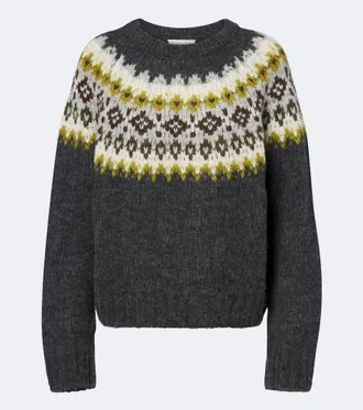 Velvet Fair Isle alpaca and wool-blend sweater