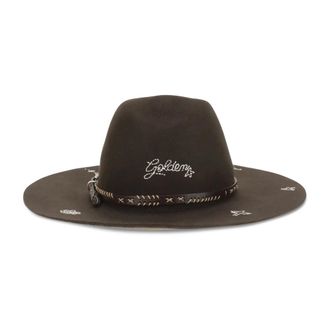 Golden Goose Fedora Ricamato in Lana - - Accessories - unisex - Marrone - S