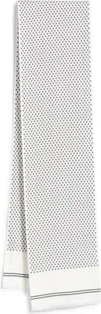 Tom Ford Micro Argyle Silk Twill Tux Scarf in Off White/black at Nordstrom