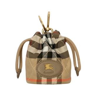 Burberry Horseshoe Pouch Charm - Dames - Tassen - Beige - Maat: ONE Size Nylon