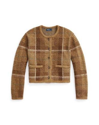 Ralph Lauren PLAID ALPACA-BLEND CARDIGAN