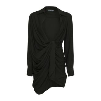 Jacquemus Short Dresses, female, Black, Size: 3XS Bahia Dress