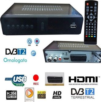 Trade Shop Trade Shop - Decoder Digital Research Terrestre Dvb-t Tv Scart Hdmi Antenna 1080p Reg