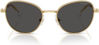 Swarovski 54mm Round Sunglasses in Gold /Dark Grey at Nordstrom