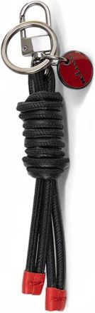 Kiton Leren Sleutelhangers met Gevlochten Touw - Heren - Sleutelhangers & Tashangers - Zwart - ONE Size - Leer - Accessoires