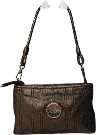 Celine Pre-owned Handbags, female, Brown, Size: ONE SIZE Pre-owned Leather Clutch
