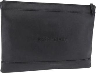 Balenciaga Pre-owned Vintage Clutch Bag - Dames - Vintage Clutch - Zwart - ONE Size - Leer - Vintage