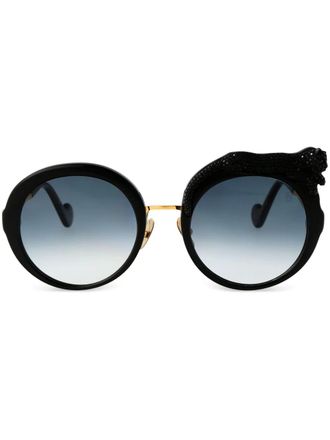 Anna-Karin Karlsson Rose et la Roue Crystal sunglasses - Blue