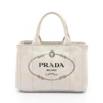 Prada Denim Handbag Tote Bag (Pre-Owned)