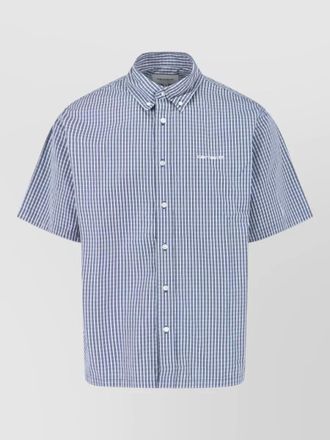 Carhartt Work in Progress short sleeve check shirt button down collar