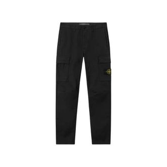 Stone Island Straight Trousers, male, Black, Size: W32 Stone Trousers E26