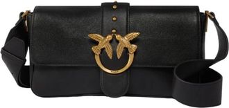 Pinko Love Bag Slouchy Grande - Dames - Schoudertassen - Zwart - ONE Size - Katoen - Tassen