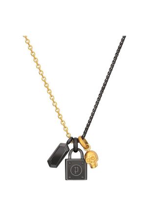 Police PEJGN2009012 Mens Necklace - Black Stainless Steel - One Size