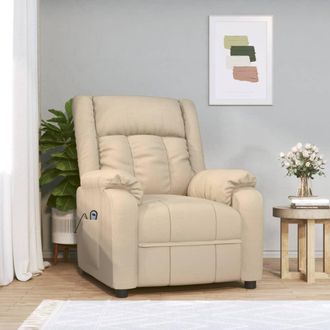 vidaXL Vidaxl Sill&oacute;n Reclinable El&eacute;ctrico De Tela Crema
