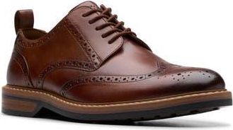 Clarks Aldwin Limit Wingtip Derby in Mid Tan Leather at Nordstrom Rack, Size 8.5