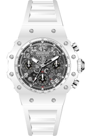 Invicta Racing 69619 Herenhorloge - Quartz Uurwerk - Acryl met Zilveren Wijzerplaat - 40 mm