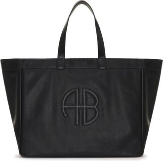 Anine Bing Large Rio Tote - Dames - Shoppers - Zwart - ONE Size - Katoen - Tassen