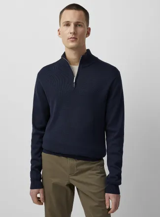 ◆LEE◆ House Logo Half Zip-up Man to Man Navy Men's Le 31 Half-Zip Sweaters − Shop now at $69.00+ | Stylight