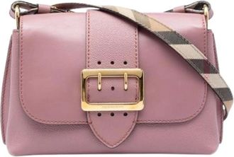 Burberry Pre-owned Medley Buckle Crossbody Bag - Dames - Vintage Schoudertas - Roze - ONE Size - Leer - Vintage