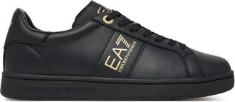 Emporio Armani Emporio Armani Ea7, Schoenen, Heren, Zwart, 41 1/2 EU, Leer, Sneaker