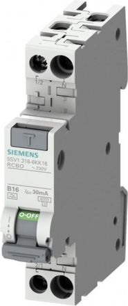 OEM Interruptor Diferencial 2p B 16a 0.03a Tipo Ac 6ka 30ma 400v Sentron 5sv1316-0kk16