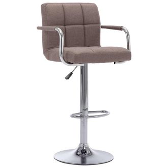 vidaXL Vidaxl - Taburete De Barra De Cocina De Tela Color Gris Topo