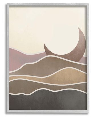 Stupell Industries Desert Moon Sand Dunes Scenery Framed Giclee Wall Art By Lil Rue