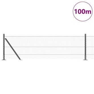 Berkfield Home Hexagon Fence Grey 0.6x100 m Steel