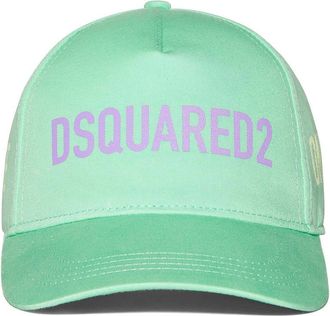 Dsquared2 logo-print cap - men - Organic Cotton - One Size - Green