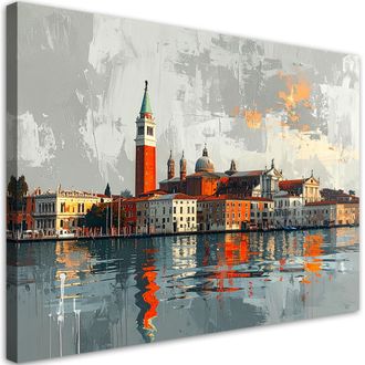 Feeby Cuadro Sobre Lienzo, Arquitectura De Venecia Vista De La Ciudad, 100x70