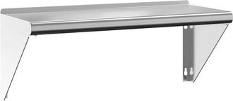 vidaXL Vidaxl - Estante De Pared De Acero Inoxidable Plateado 75x30x31 Cm