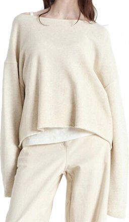 American Vintage Itonay Boat Neck Sweatshirt In Beige