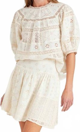 Sundays Dureya Top In Moonbeam Eyelet