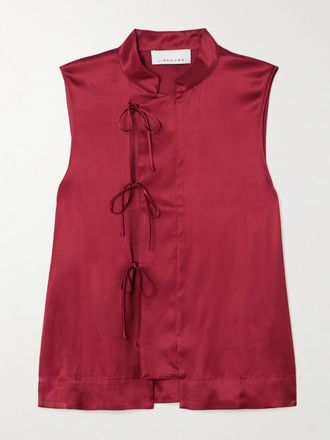 Liberowe Top In Raso Con Laccetti Florence - Rosa