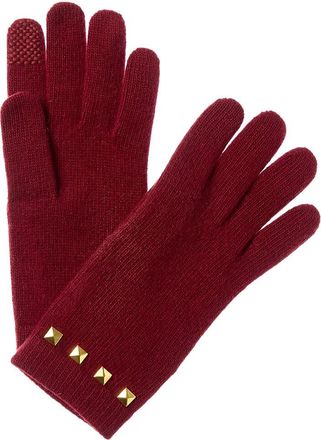 Portolano Studs On Cuff Cashmere Tech Gloves